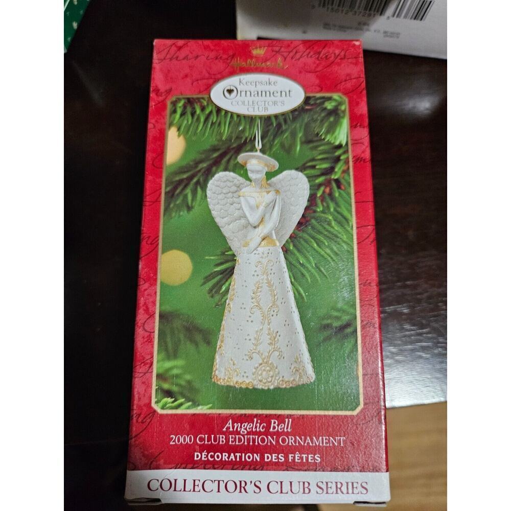 Hallmark Keepsake 2000 Angelic Bell Christmas Ornament Club Edition Angel VTG